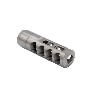 6.5mm 5/8x24 Titanium Self Timing Muzzle Brake